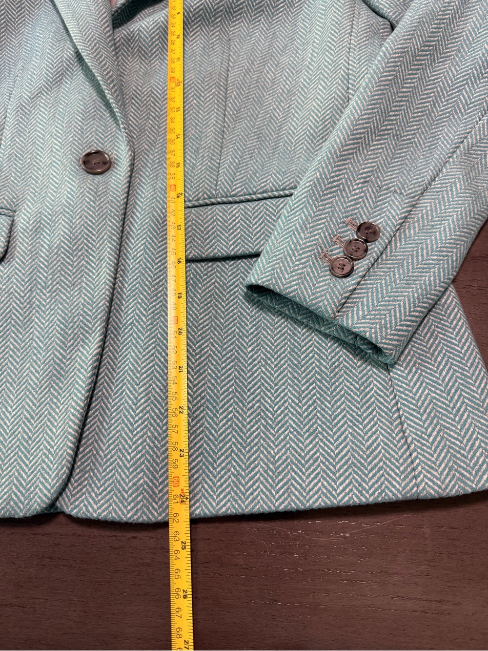 LOFT Sport Turquoise One Button Wool Blend Blazer Size 2 - Picture 6 of 9